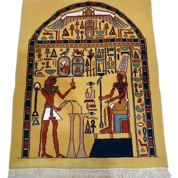 Handmade | Wall Decor | Oriental Beige Brown 3x3 Handwoven Egyptian ...